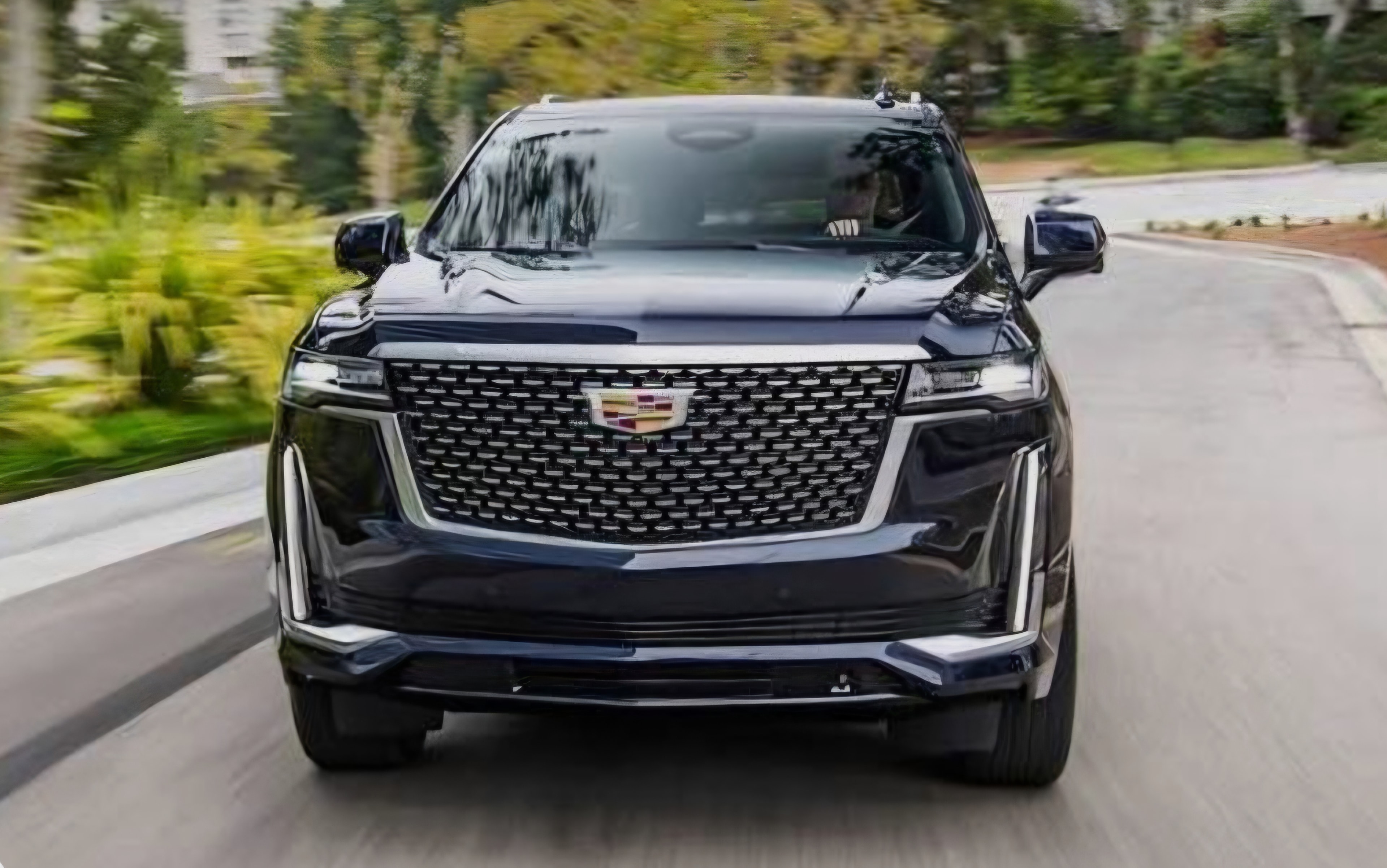 Cadillac Escalade front grille in motion